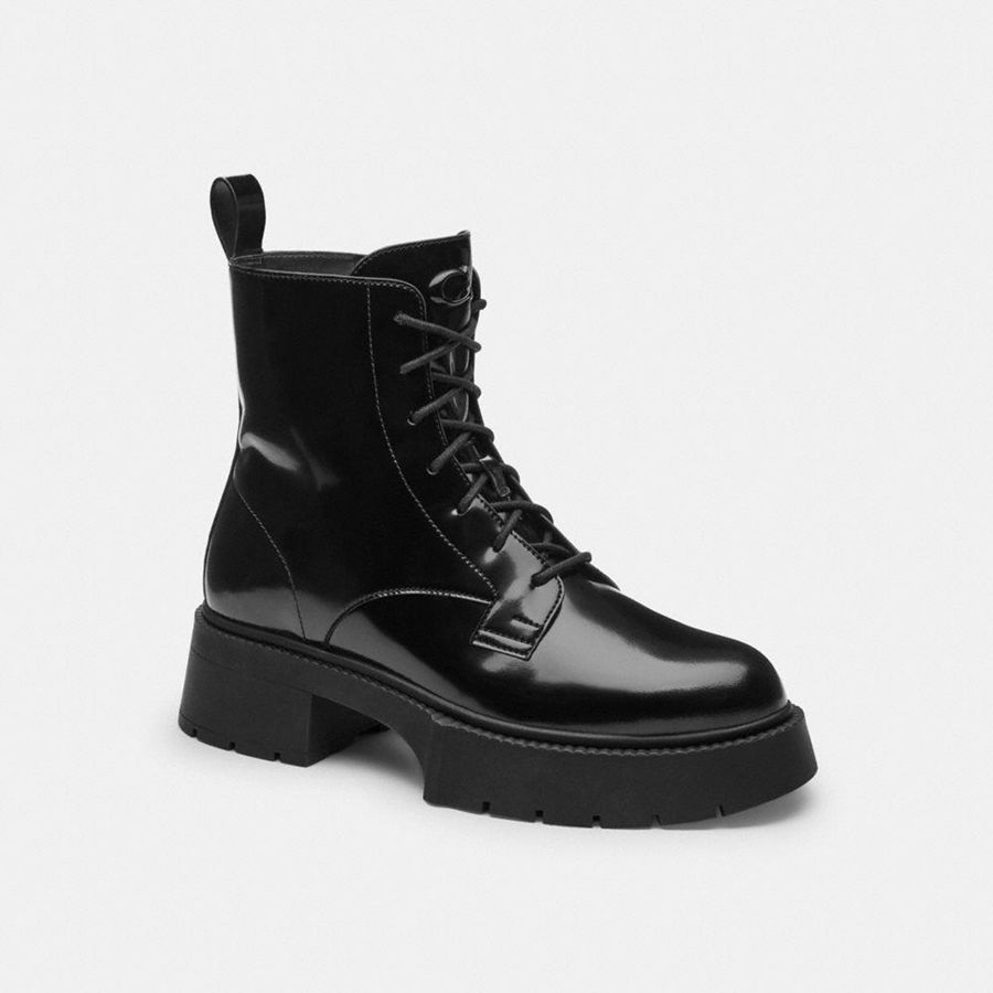 COACH® Avery Platformie Women Boots Black | PBFN86145
