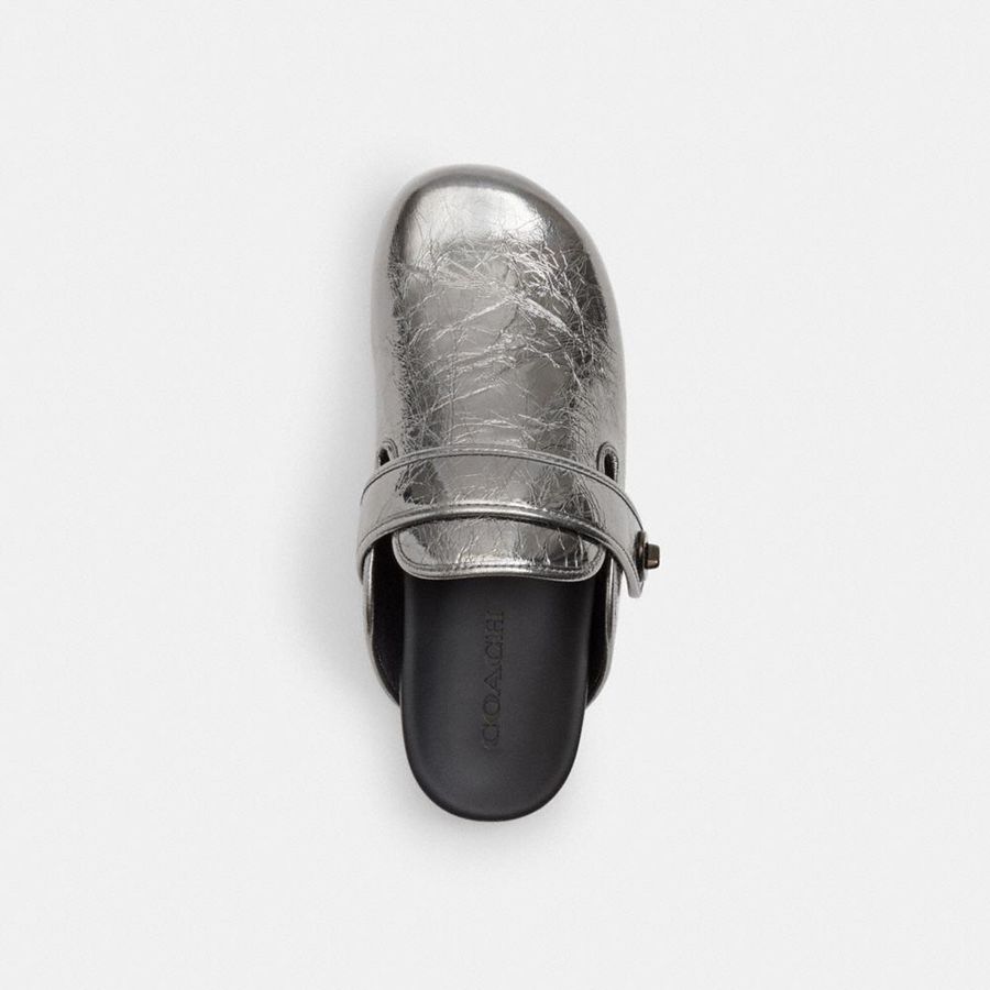 COACH® Blake Clog Women Loafers Silver | SDGX30819