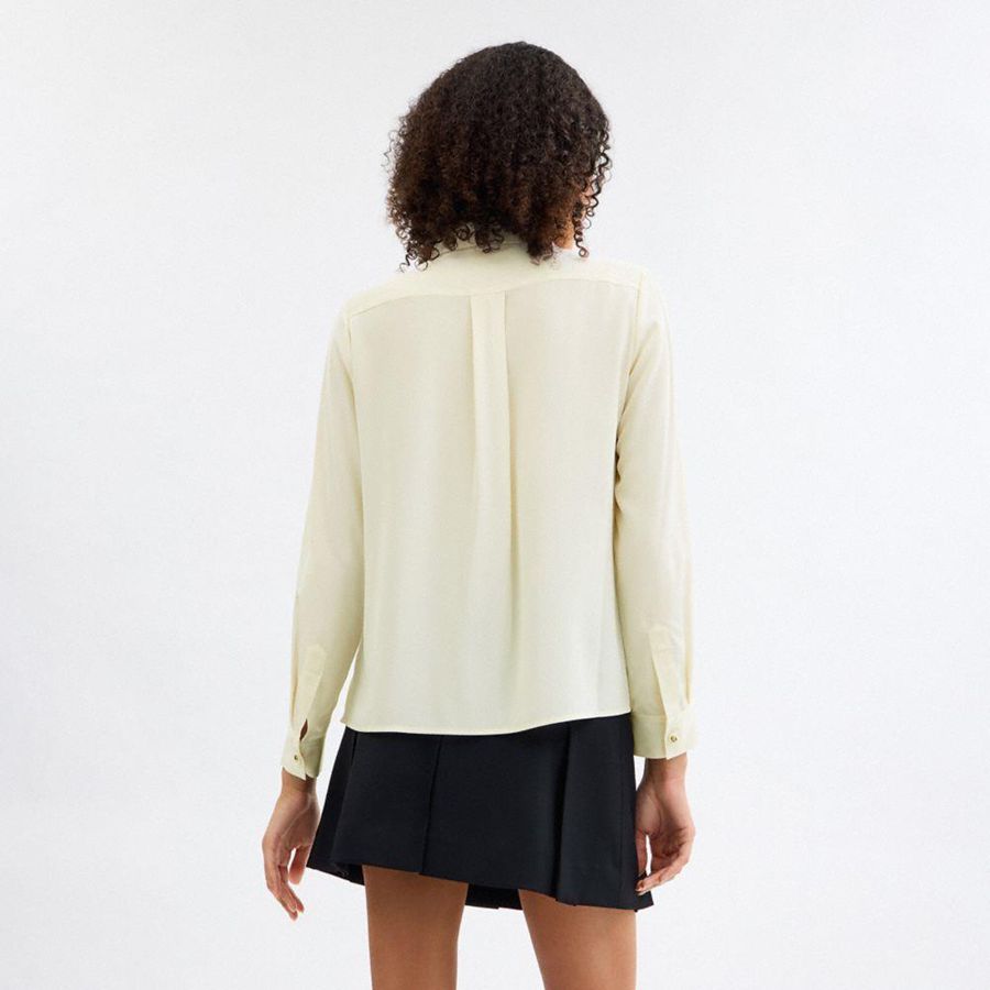 COACH® Blouse Women Shirt White | QWUL34169