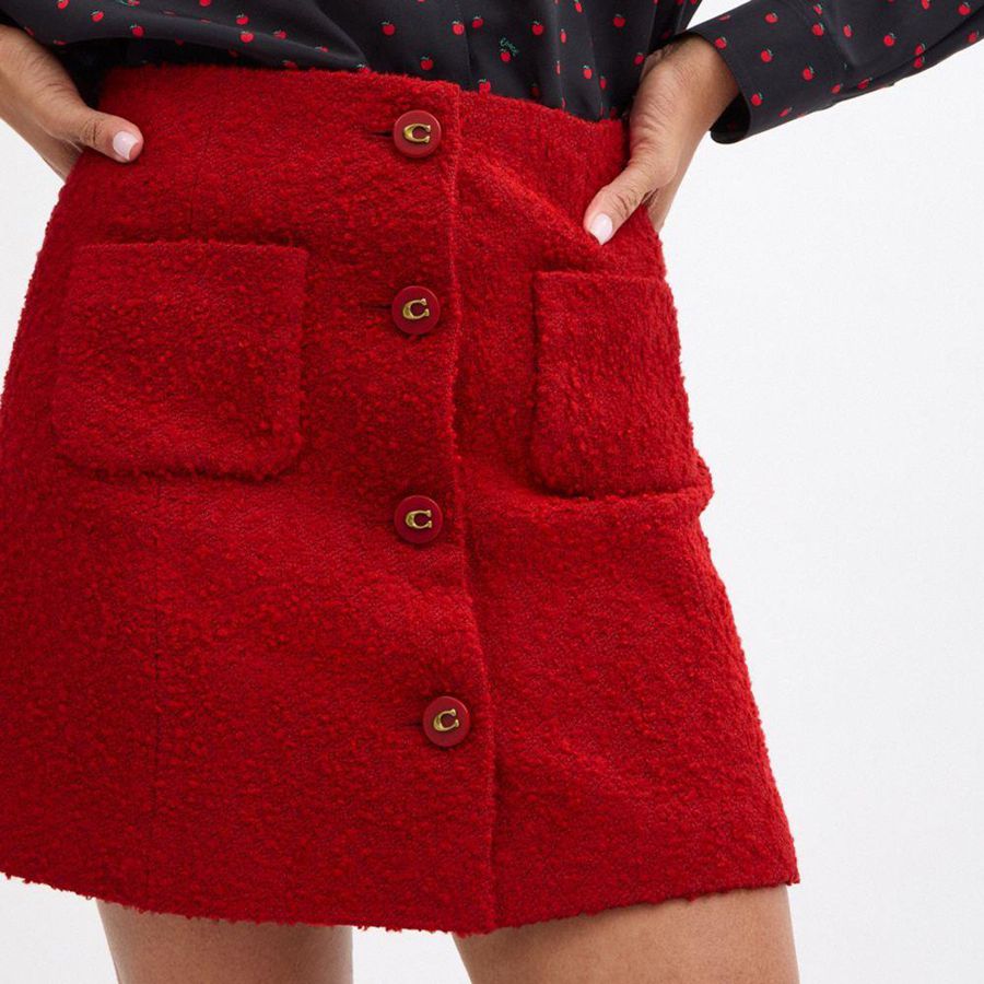 COACH® Boucle Women Skirt Red | SYZD46527