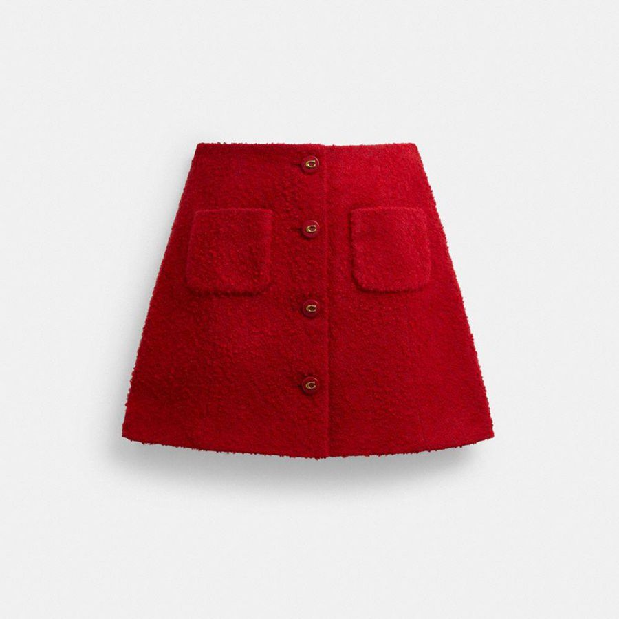 COACH® Boucle Women Skirt Red | SYZD46527
