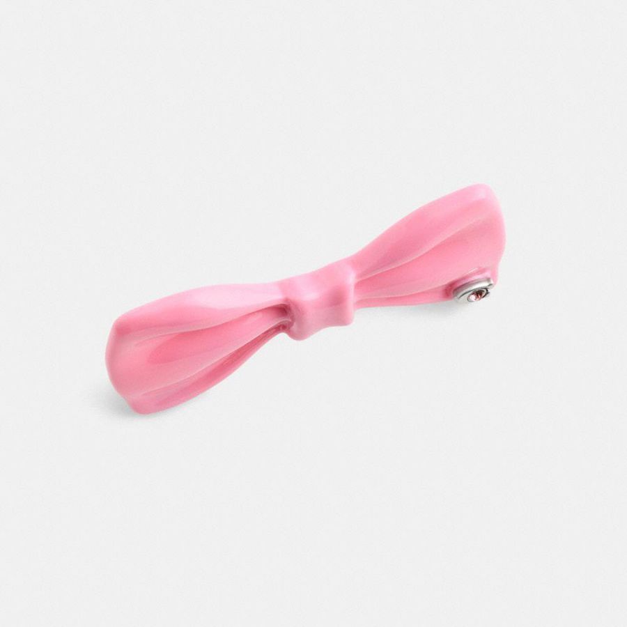 COACH® Bow Barrette Women Jewelry Pink | EKBT37265