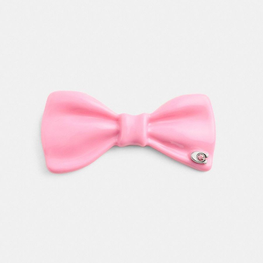 COACH® Bow Barrette Women Jewelry Pink | EKBT37265