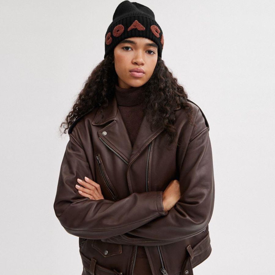 COACH® Boxed Women Beanie Black | WLKT06527