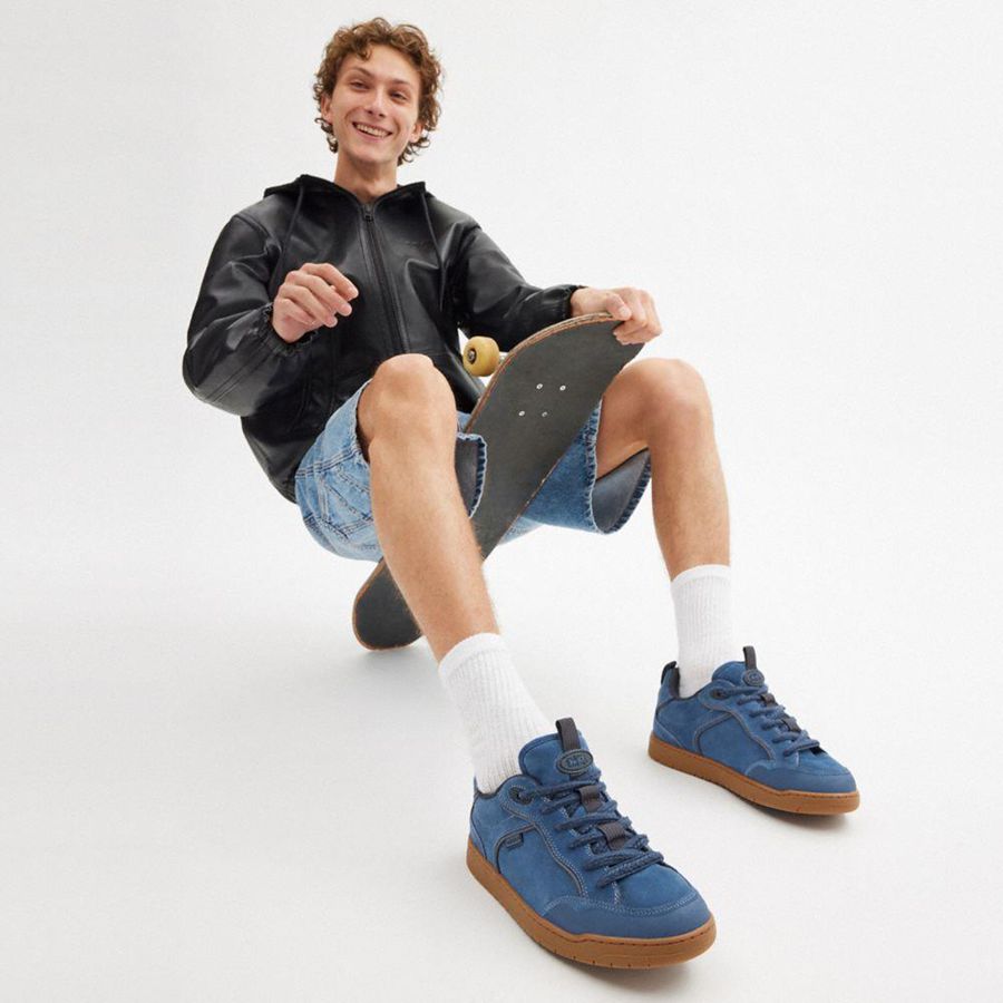 COACH® C203 Men Sneakers Blue | RUBI53061