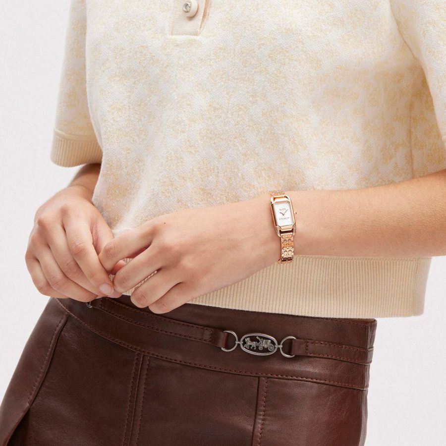 COACH® Cadie, 17.5 Mm X 28.5 Mm Women Watches Gold | PRGQ19863