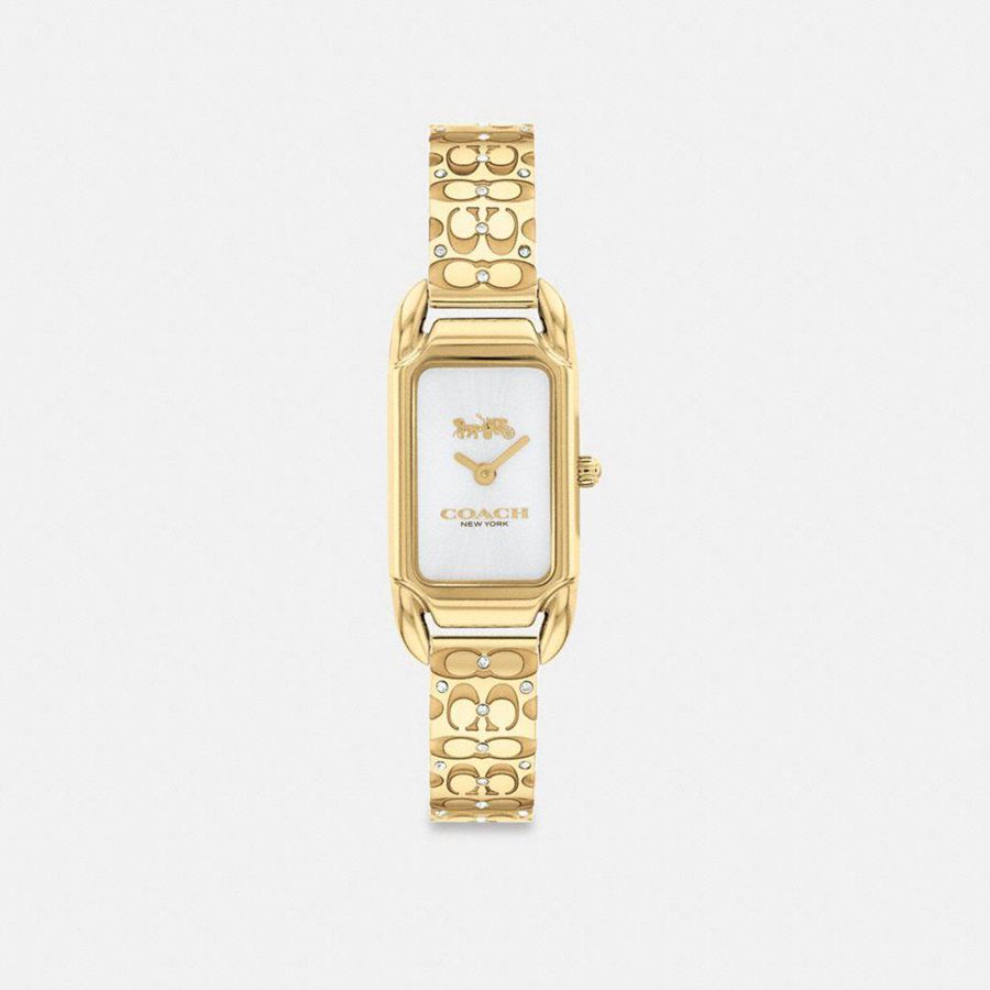 COACH® Cadie, 17.5 Mm X 28.5 Mm Women Watches Gold | RHAN84623