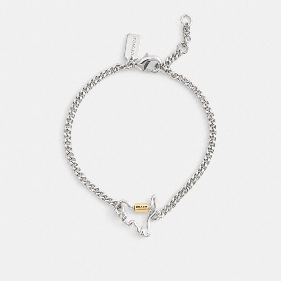 COACH® Carabiner Rexy Bracelet Women Jewelry Silver | NLEG37916