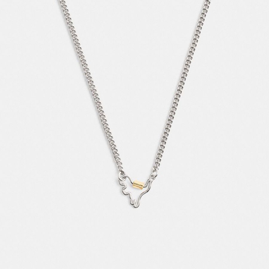 COACH® Carabiner Rexy Necklace Women Jewelry Silver | ATMI10264