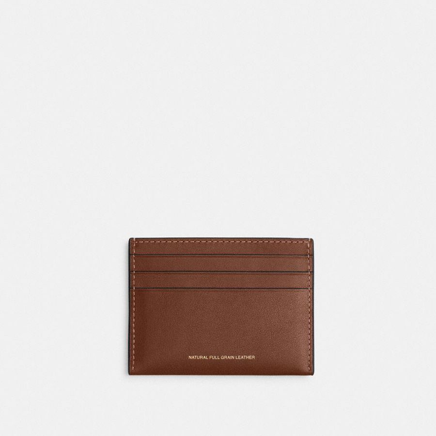 COACH® Card Case Men Wallet Brown | XFCZ18024