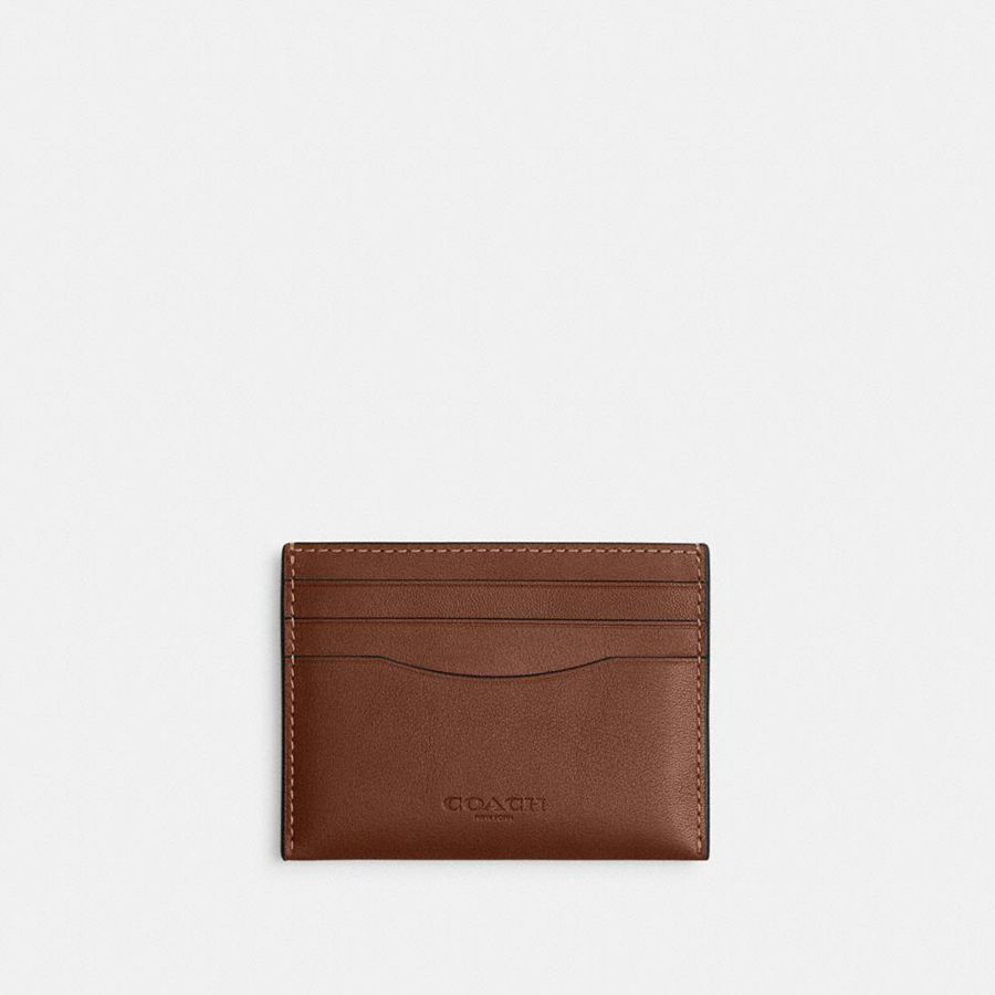 COACH® Card Case Men Wallet Brown | XFCZ18024