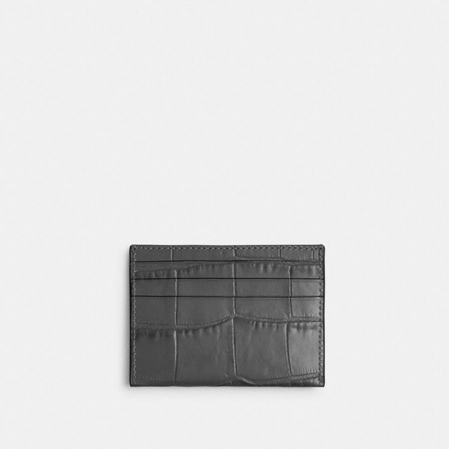 COACH® Card Case Men Wallet Grey | OYUL70361