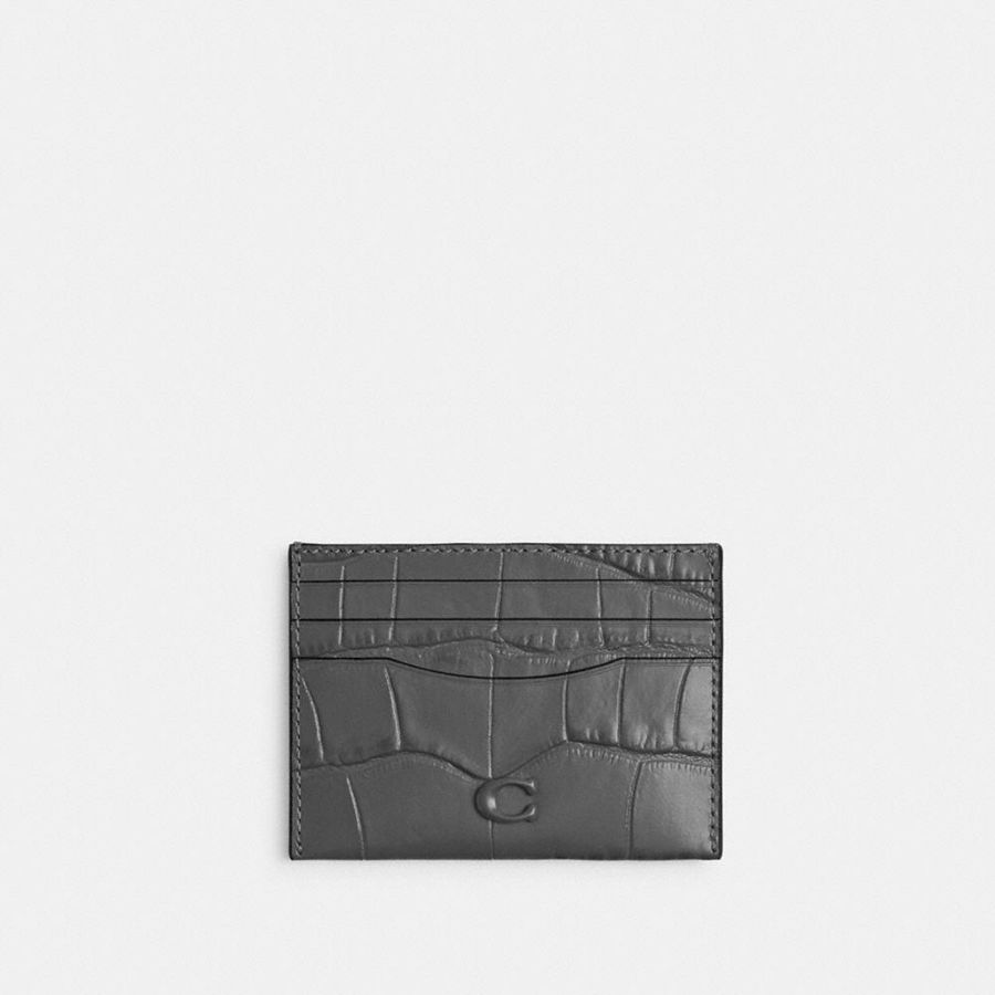 COACH® Card Case Men Wallet Grey | OYUL70361