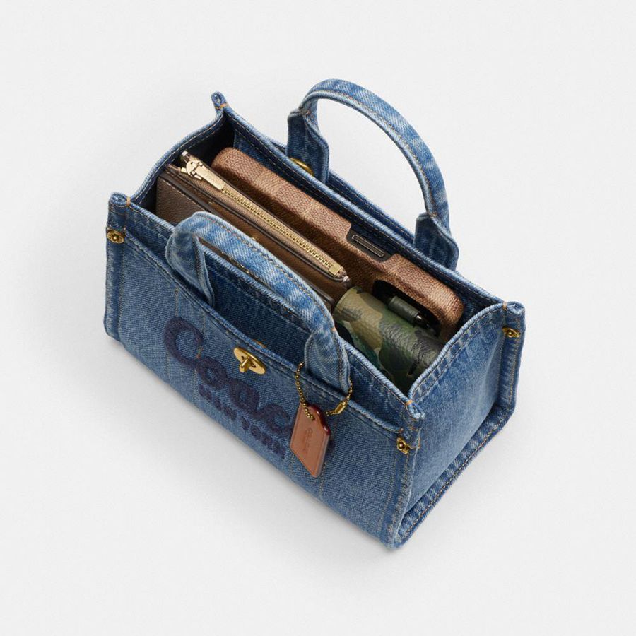 COACH® Cargo 20 Women Tote Bags Blue | IDEO07918
