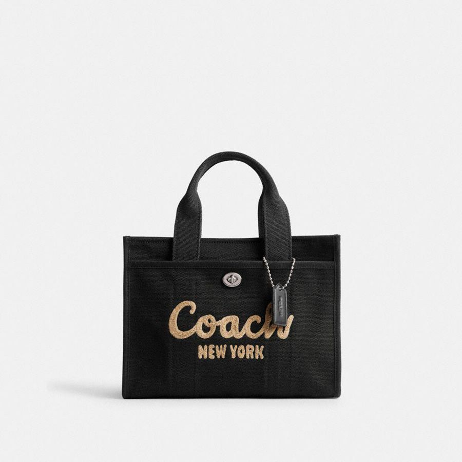 COACH® Cargo 26 Women Tote Bags Black | LWJB37526