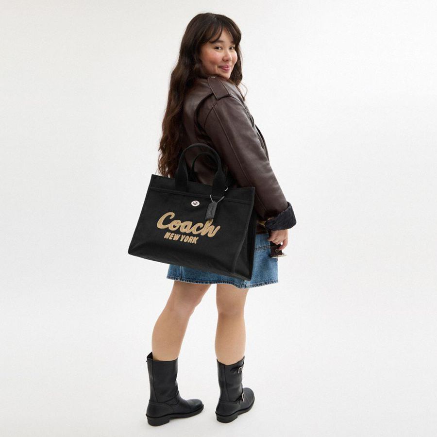 COACH® Cargo 42 Women Tote Bags Black | VJEU25380