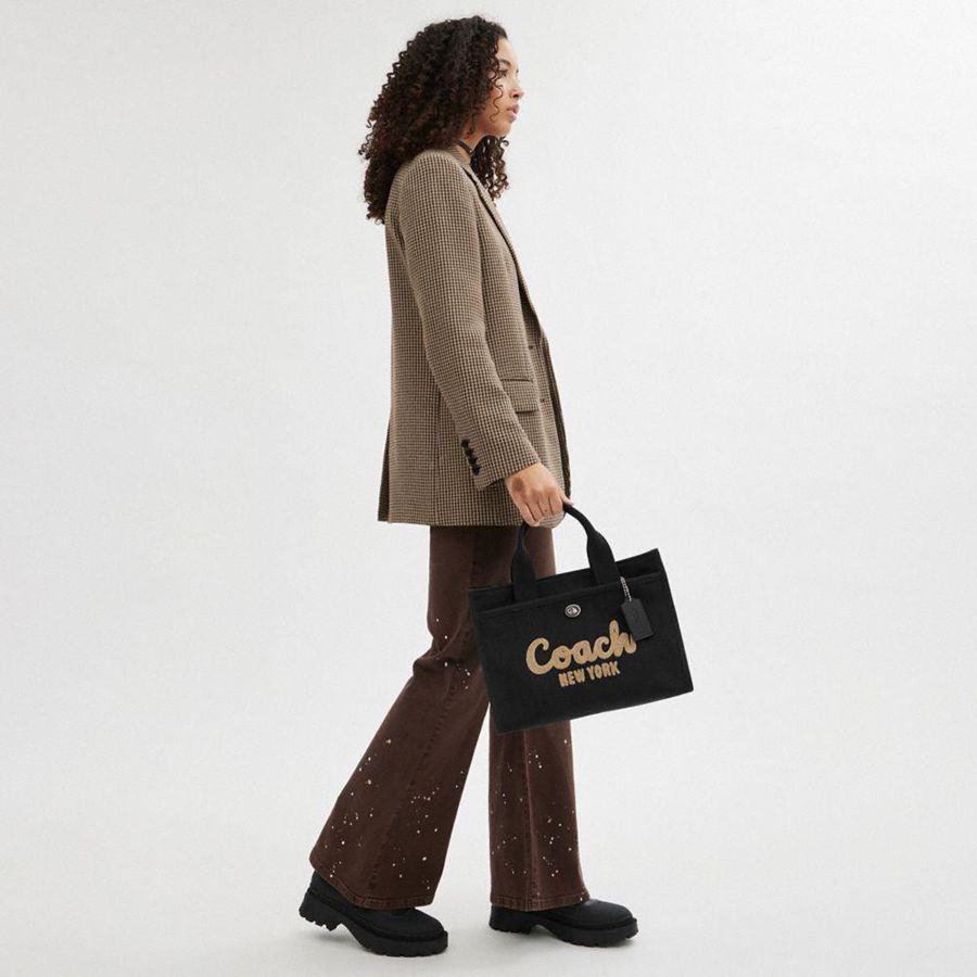 COACH® Cargo Women Tote Bags Black | TKGW83472