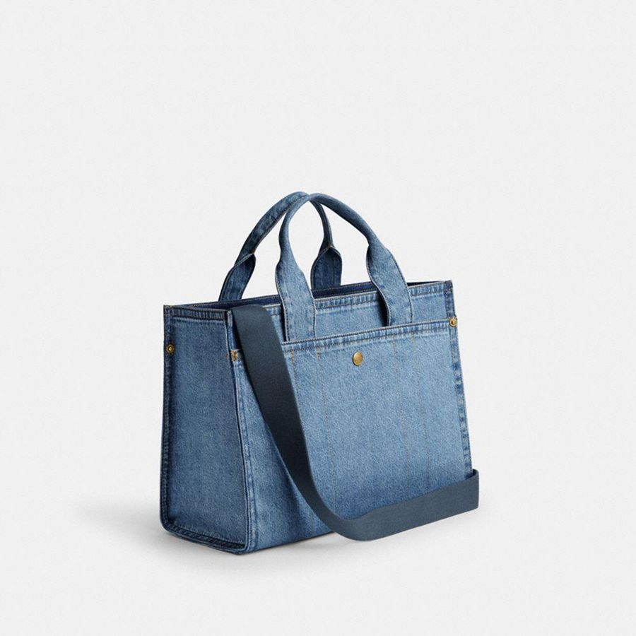 COACH® Cargo Women Tote Bags Blue | XAIV43678