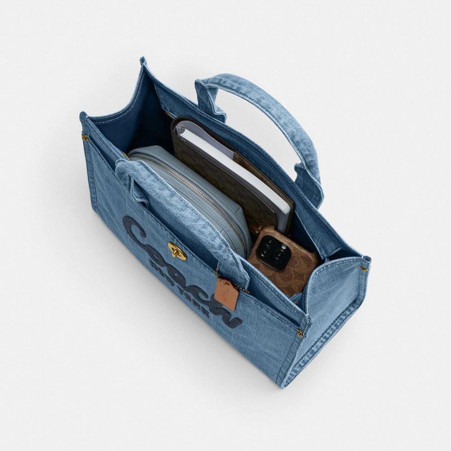 COACH® Cargo Women Tote Bags Blue | XAIV43678