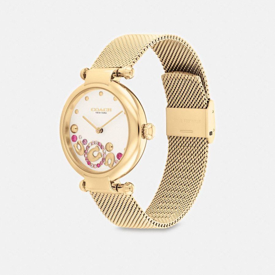COACH® Cary, 34 Mm Women Watches Gold | CWIM54812