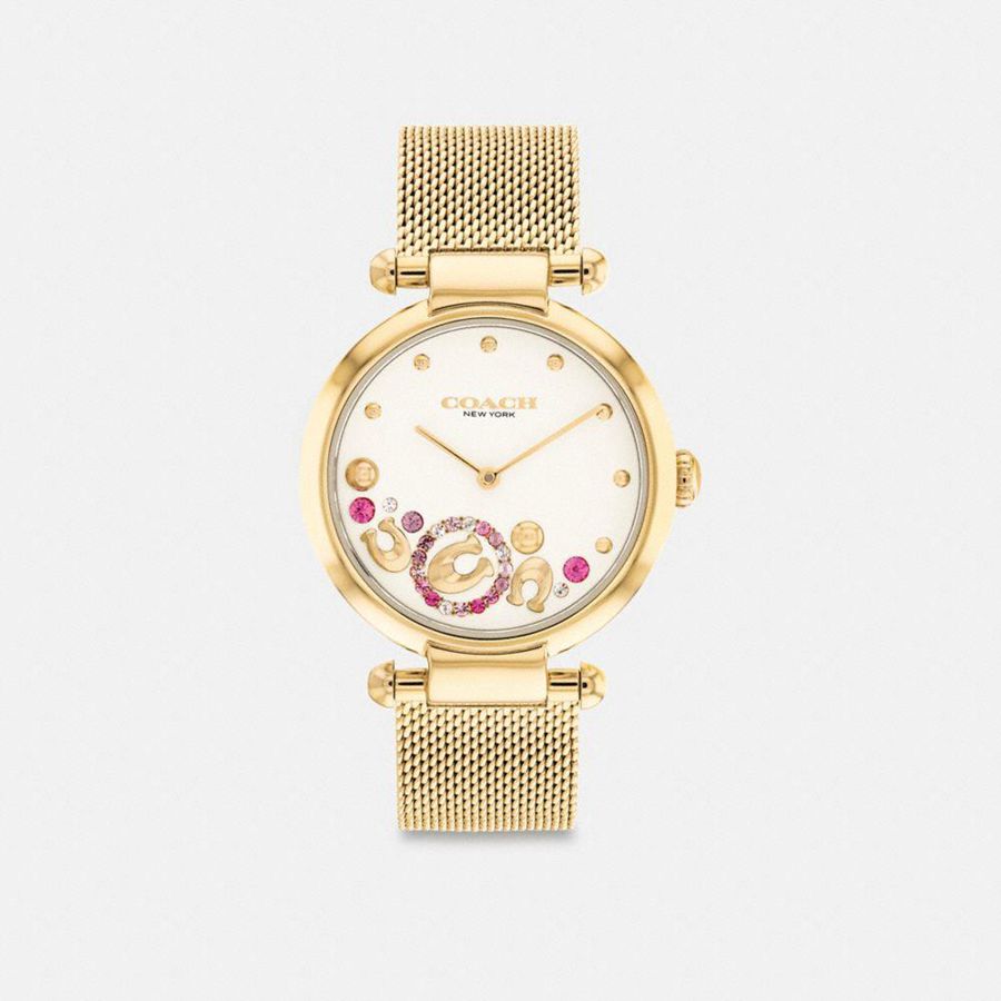 COACH® Cary, 34 Mm Women Watches Gold | CWIM54812