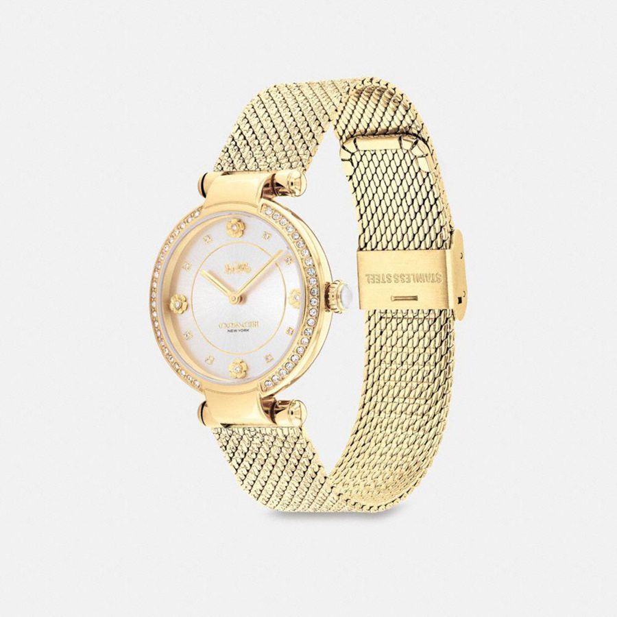 COACH® Cary, 34 Mm Women Watches Gold | SIBA43197