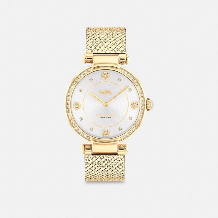 COACH® Cary, 34 Mm Women Watches Gold | SIBA43197