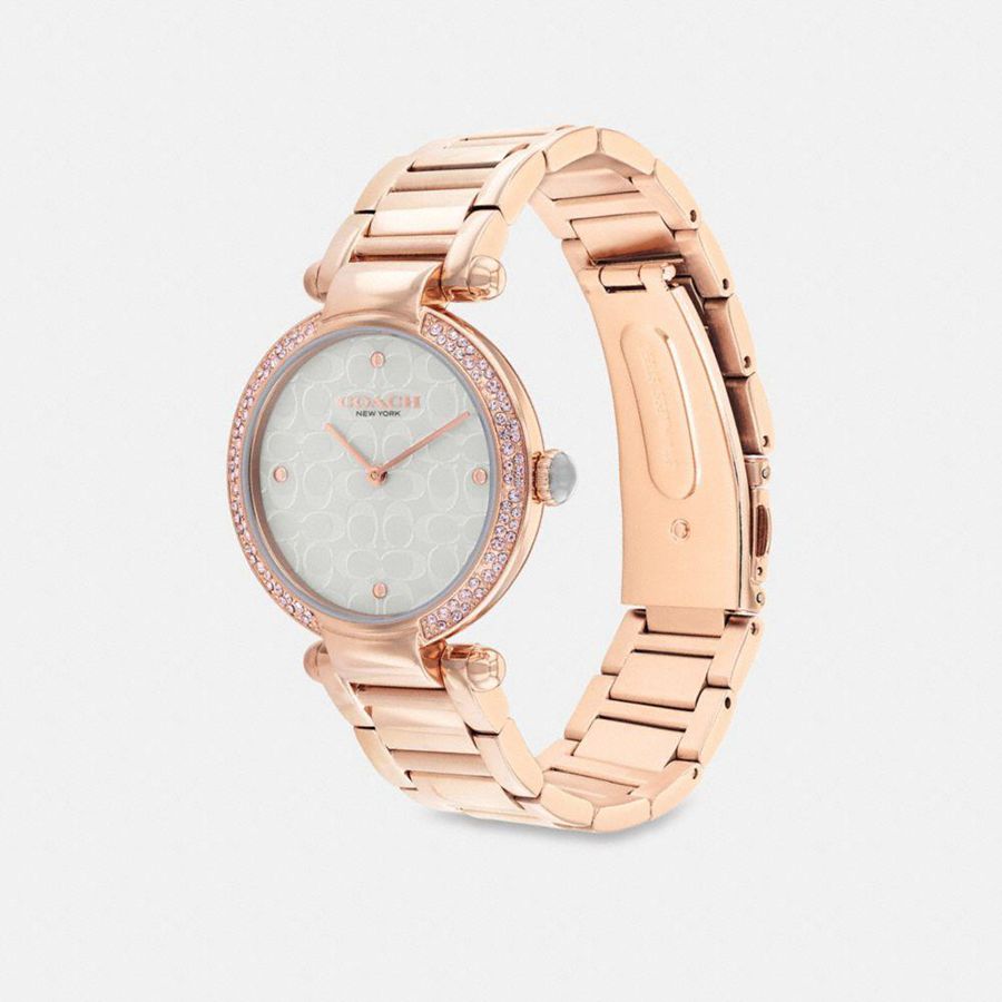 COACH® Cary, 34 Mm Women Watches Gold | XKTD47016