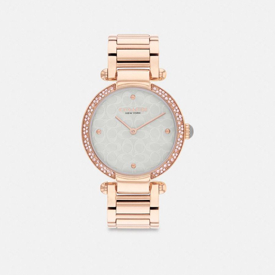 COACH® Cary, 34 Mm Women Watches Gold | XKTD47016