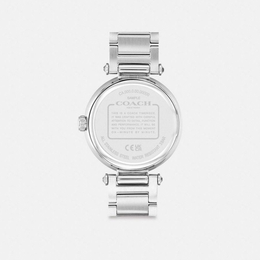 COACH® Cary, 34 Mm Women Watches Silver | AWKN28093