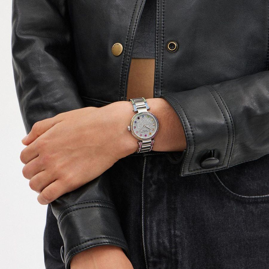 COACH® Cary, 34 Mm Women Watches Silver | AWKN28093
