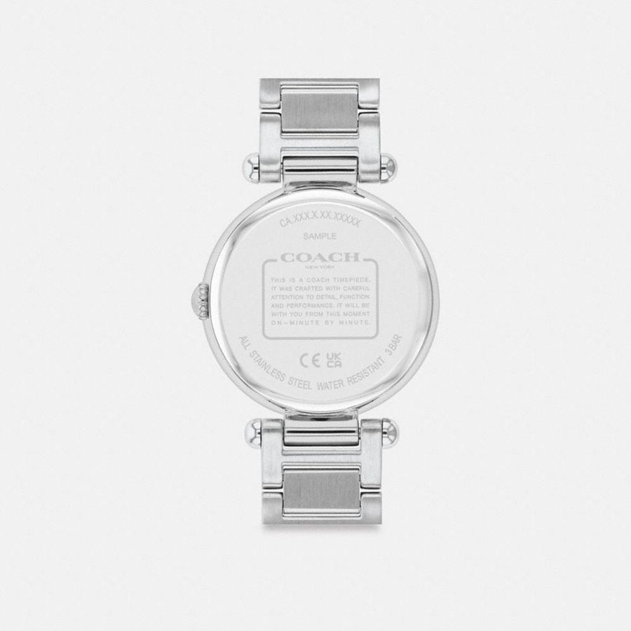 COACH® Cary, 34 Mm Women Watches Silver | ILAO54093