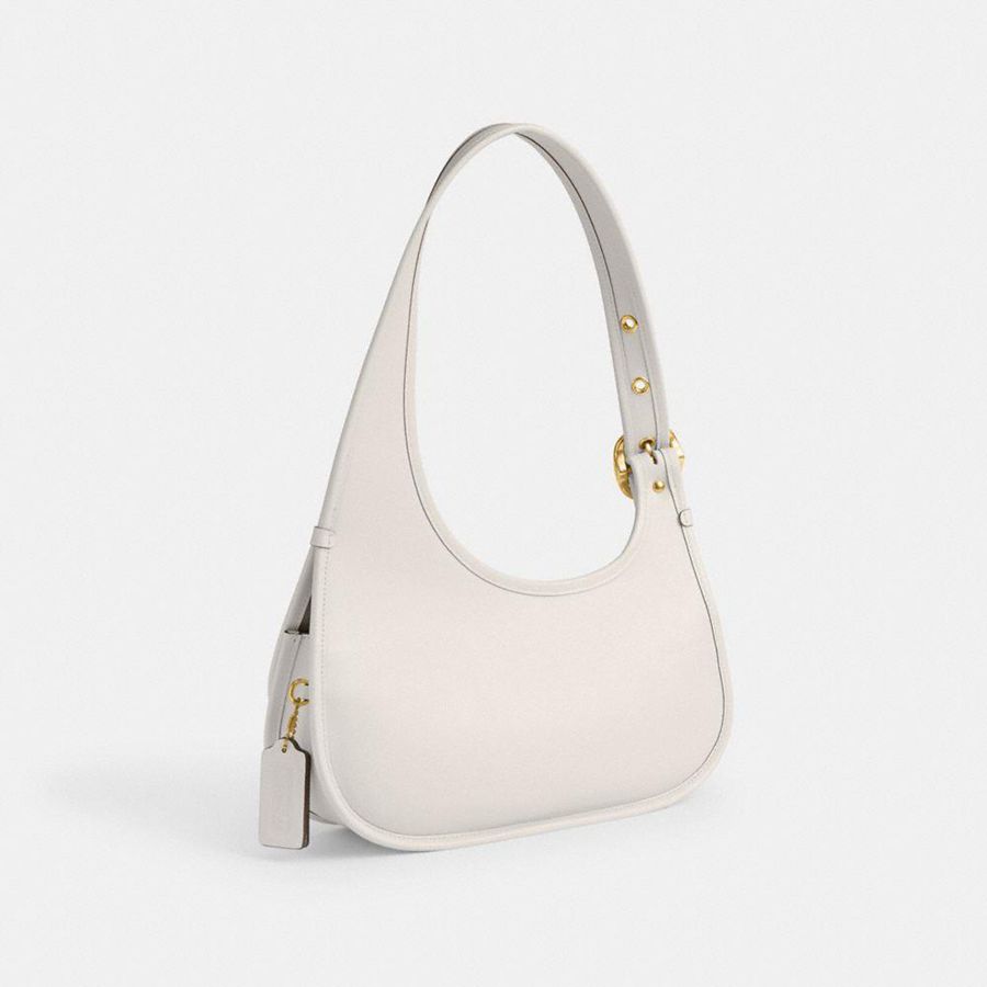 COACH® Cashin Carry Crescent Women Hobo Bag White | PERX58937