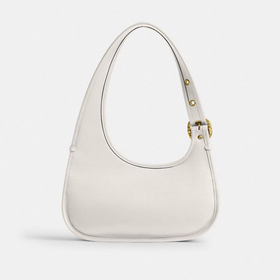 COACH® Cashin Carry Crescent Women Hobo Bag White | PERX58937