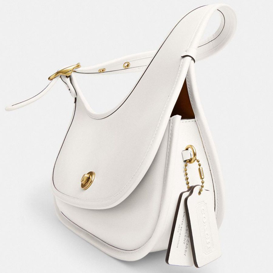 COACH® Cashin Carry Crescent Women Hobo Bag White | PERX58937