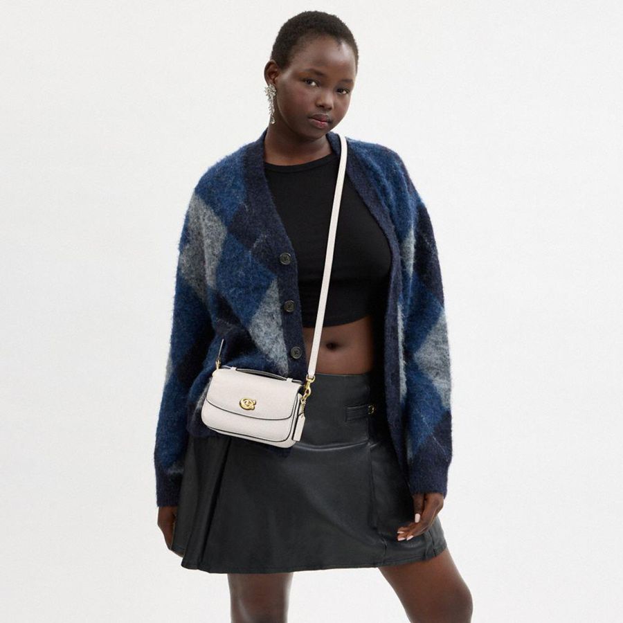 COACH® Cassie 17 Women Crossbody Bag White | GWBE39476