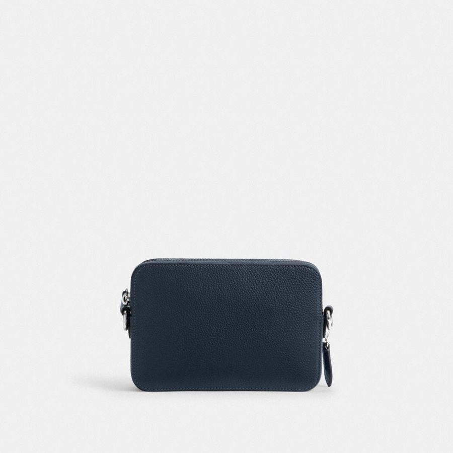 COACH® Charter 19 With Coach Graphic Men Crossbody Bag Navy | WKDM76845