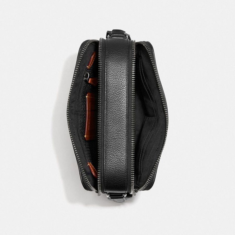 COACH® Charter 24 Men Crossbody Bag Black | VINM30618