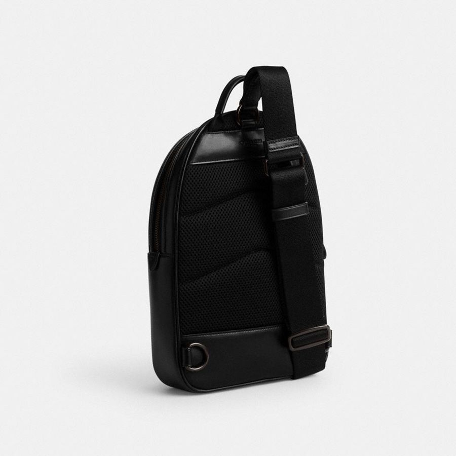COACH® Charter Pack In Signature Canvas Men Backpack Grey | DBUR01947