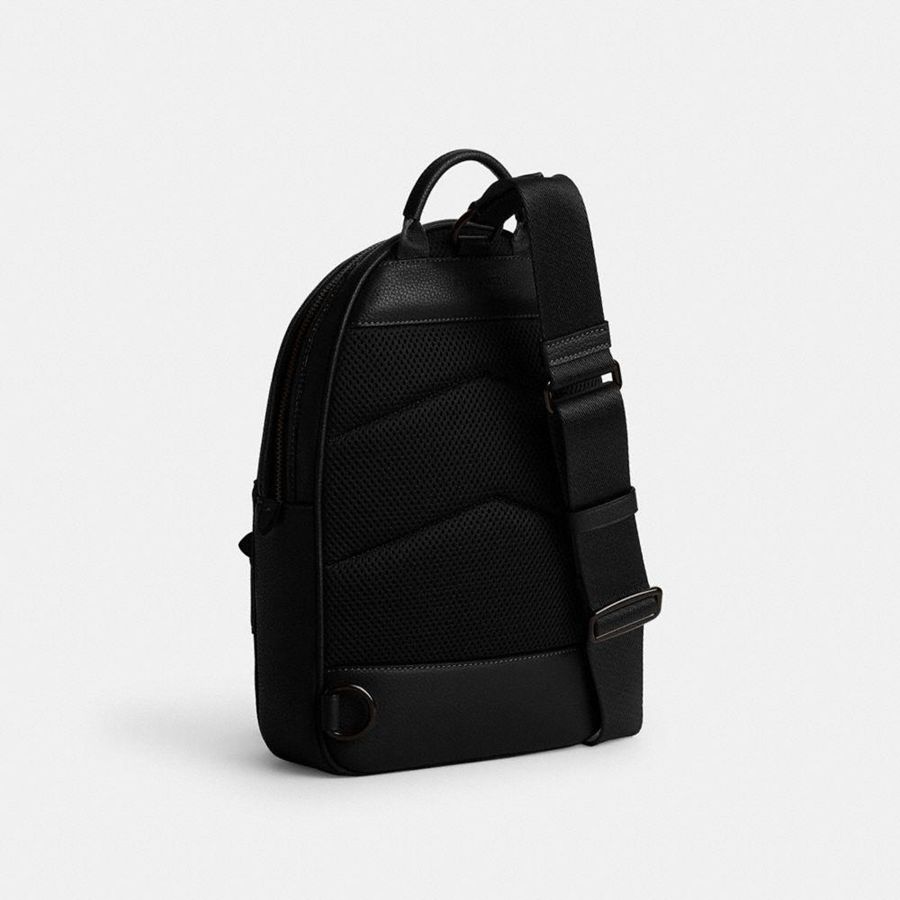 COACH® Charter Pack Men Backpack Black | KFLB72365