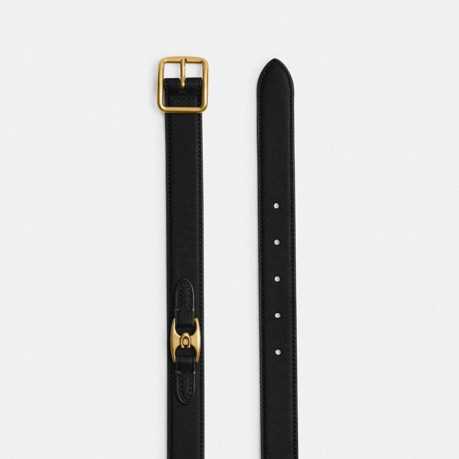 COACH® Classic Buckle With Hip Detail, 25 Mm Women Belts Brown | DJQE58127