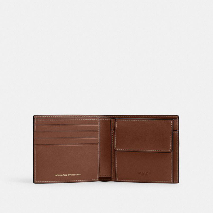 COACH® Coin Men Wallet Brown | ZETD74023