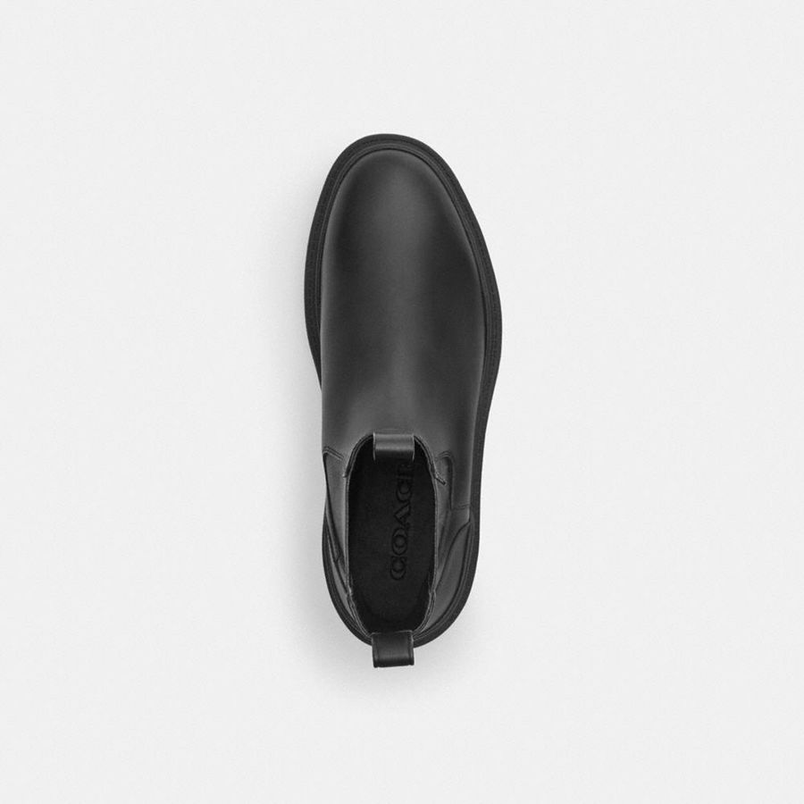 COACH® Colson With Signature Men Boots Black | GCUH79436