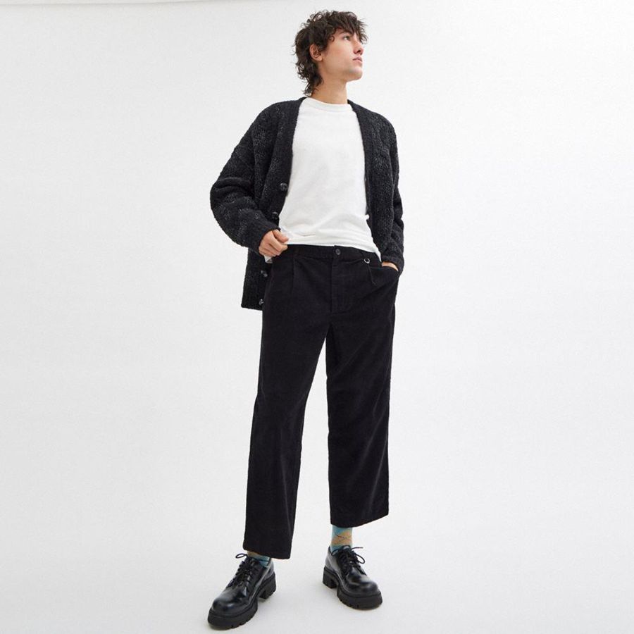 COACH® Corduroy Men Pants Black | RCIM47189