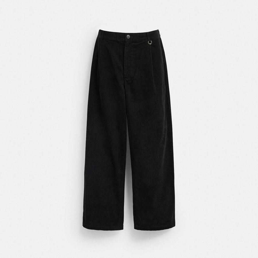 COACH® Corduroy Men Pants Black | RCIM47189