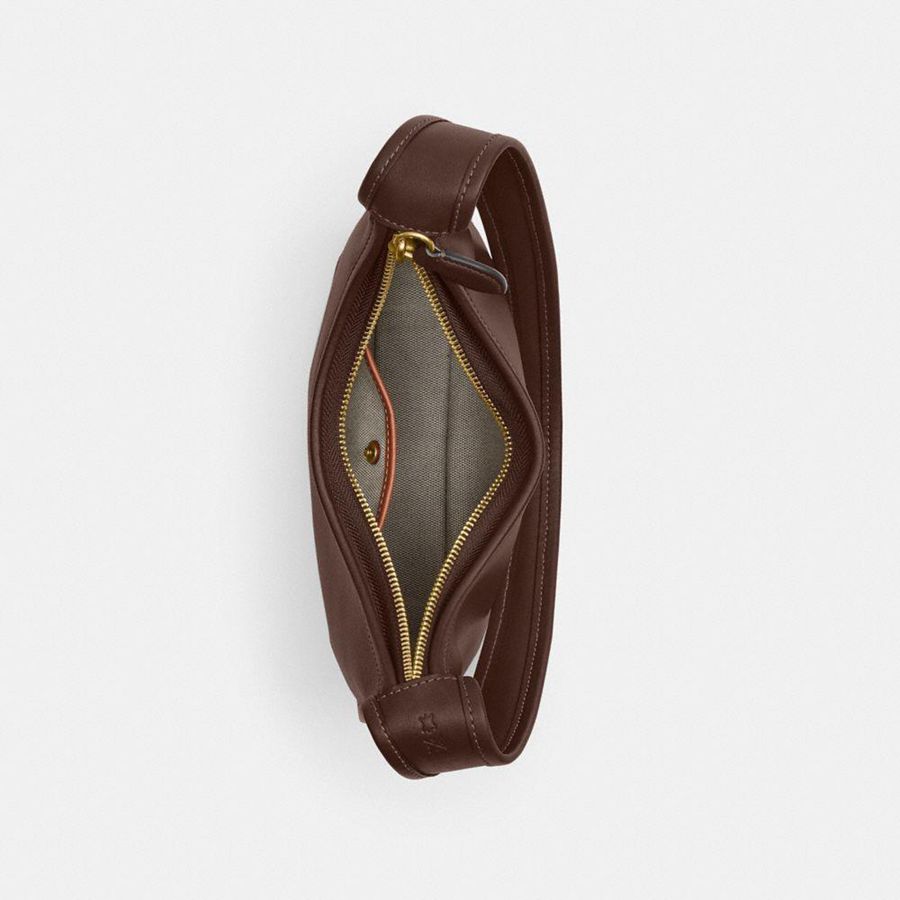 COACH® Curve Zip Bag With And Strap Women Charms Gold | NBES79358