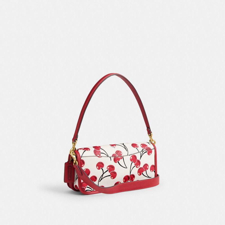 COACH® Dinky With Cherry Print Women Hobo Bag Red | EXIO36517