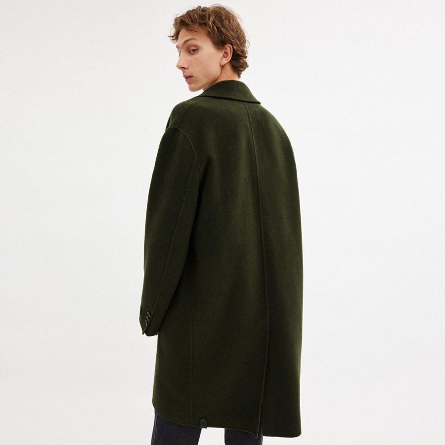 COACH® Double Faced Wool Women Coat Black | TMUB34825