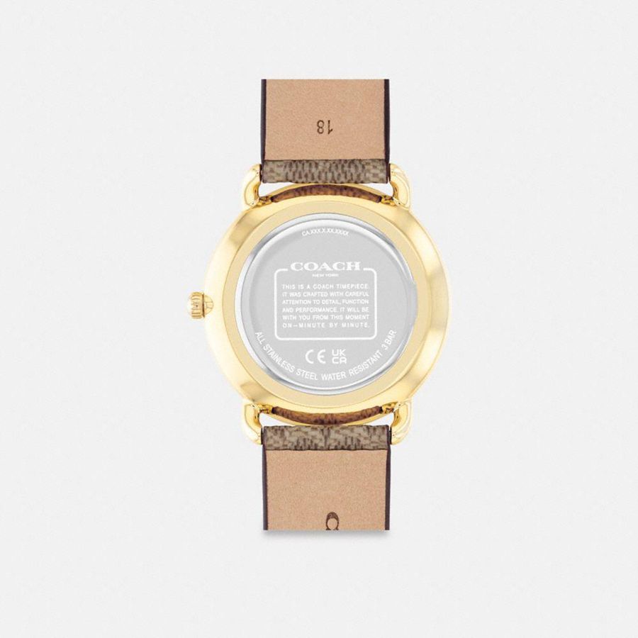 COACH® Elliot, 36 Mm Men Watches Gold | NXRA69108