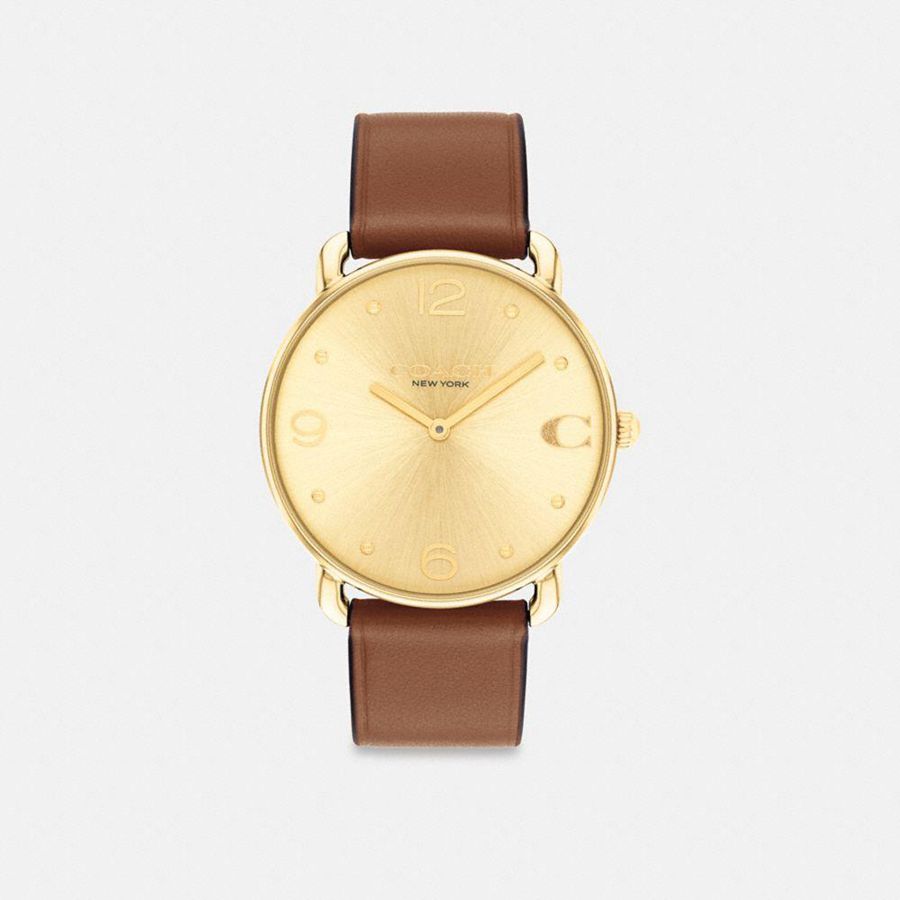 COACH® Elliot, 36 Mm Women Watches Brown | SDPU70152